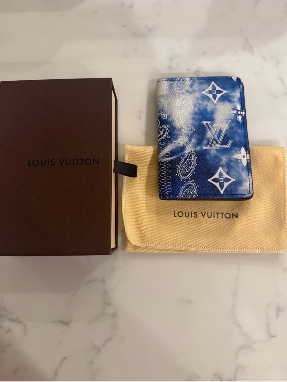 Louis Vuitton Blue Bandana Monogram bandana wallet